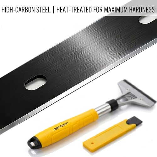 30 Pack 4 Inch Scraper Blades, High-Carbon Steel, with Storage Box | Stays Sharp Through Full Paint Jobs, 5× Wider Coverage, Fits Most 4-inch Scrapers, Safe on Glass Stovetops and Tiles - color: 30pcs Replacement Blades