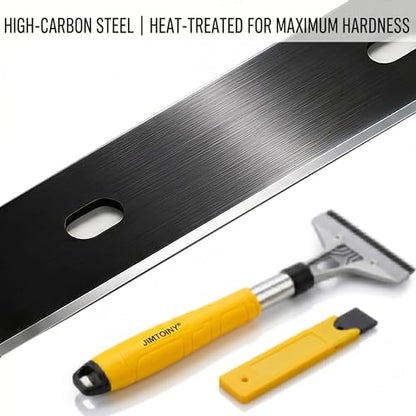 30 Pack 4 Inch Scraper Blades, High-Carbon Steel, with Storage Box | Stays Sharp Through Full Paint Jobs, 5× Wider Coverage, Fits Most 4-inch Scrapers, Safe on Glass Stovetops and Tiles - color: 30pcs Replacement Blades