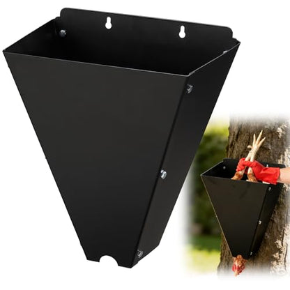 Chicken Processing Cone - Medium Poultry Restraining Cone for Chickens, Broilers & Roosters up to 15 lb, Heavy Duty Steel Chicken killing Cone for Backyard & Small Farm, Flat Back Mount Design