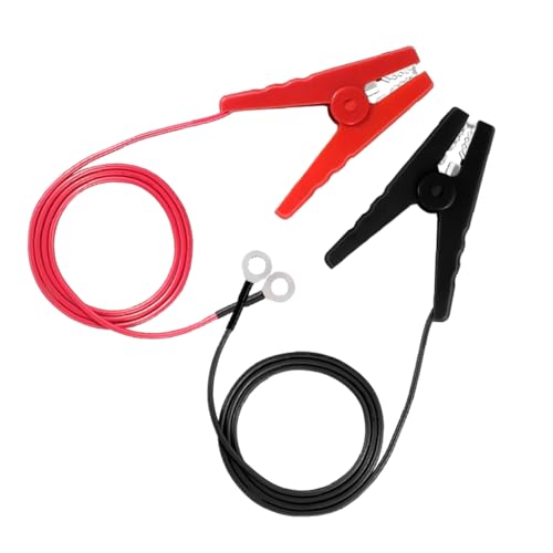 2Pcs Electric Fence Jump Cable with Clips for Fencing Systems Durable Outdoor Use for Gardens Farms and Livestock Electric Fence Connectors