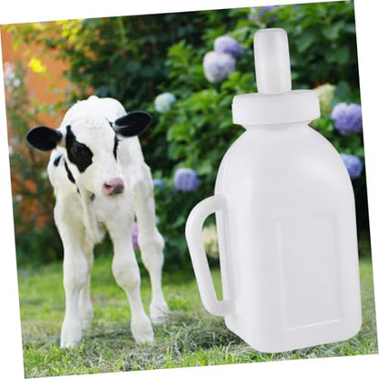 Abaodam 1Set Vertical Lamb Feeding Bottle with Silicone Nipples Durable Feeding Supplies for Farmers Suitable for Sheep Pigs Horses and More Capacity High Temperature