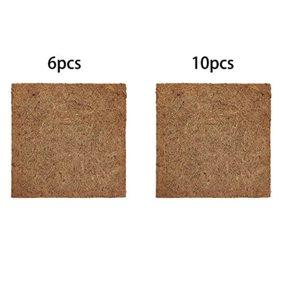 Natural Chicken Nesting Pads 6 / 10Pcs Bedding Washable Coconuts Fiber Mat Hens Nest Boxes Liners 13 " x13 " Chicken Nest Pads Nesting Bedding for Laying Eggs for Coops for Hens Pigeons Birds Bulk