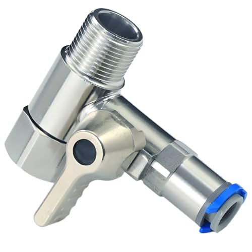 3/8" x 3/8" x 1/4" Reducing Tee Valve, Stainless Steel RO Water Fitting | stainless steel reducing tee for fridge RO, coffee & ice makers. Perfect step-down adapter for 3/8" to 1/4" water lines. - style: 3/8*3/8*1/4Three-Way Ball Valve