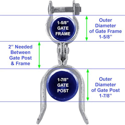 Heavy Duty Fork Latch (Bolt in) 1-5/8" x 2-3/8" Galvanized Pressed Steel - CASE Qty 25 - size: 1-5/8" x 2-3/8" - Case