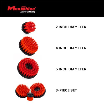 Maxshine 2" Universal M8 Medium-Duty Upholstery & Carpet Drill Brush – Power Scrubber Attachment for Car Detailing – Removes Grime, Stains & Spots from Fabric, Seats & Carpets - size: 2"