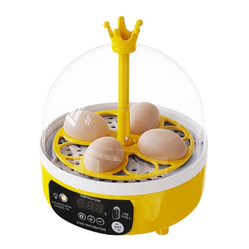 4 Eggs Mini Automatic Incubator, 7W Temperature Humidity Control Poultry Incubator Household Egg Turner for Chicken Duck or Other Eggs - size: Auto Turning
