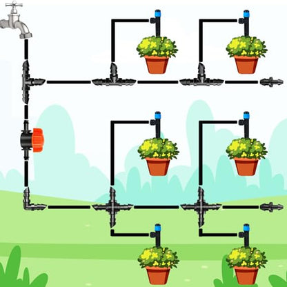 30 Pack 1/4" Drip Irrigation Shut Off Valves, Drip Line Shut Off Switch Valve for 1/4 Inch Drip Irrigation Tubing Water Flow Control In-Line Valve for Garden Drip Systems - size: 1/4 Inch Valve-30P