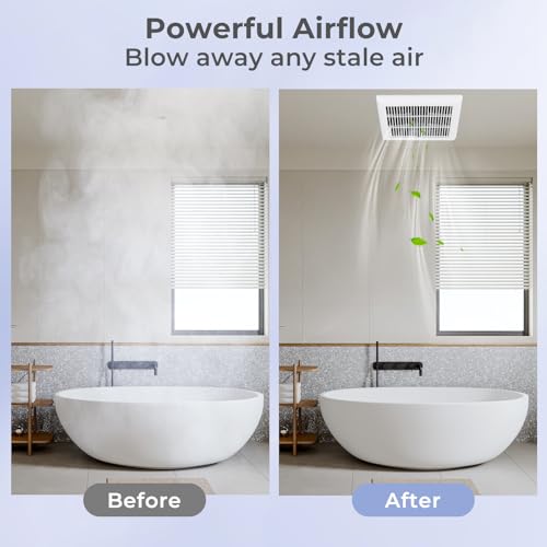COSTWAY Bathroom Exhaust Fan, Ceiling Mount Ventilation Fan with Galvanized Sheet Housing, 4 Inch Duct Connector, 80 CFM 1.5 Sones Quiet Bath Vent Fan for Home, White - size: 80 CFM