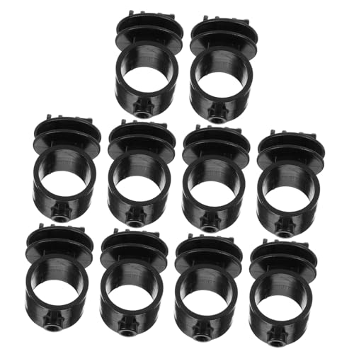 Milisten 10pcs Electric Fence Insulator Tape Tighteners Insulators for Animal Fencing High Voltage Resistance Easy to Install Compatible Post Support Rods - color: Black