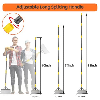 Garden Shovel, Weeding Tool, Multifunctional Garden Cleaning Shovels, 72 Inch Floor Scraper Long Handle, Heavy Duty Metal Flat Spade Shovel for Lawn Edging, Crack Weeder, Ice Chopper, Snow Shovel - size: 72"