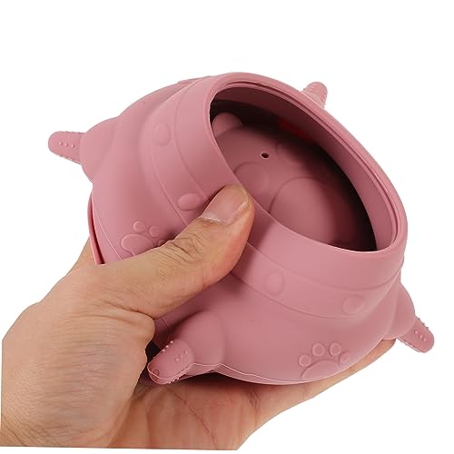 HEMOTON Silicone Puppy Milk Feeder Bowl with Teats Breastfeeding Tool for Newborn Pets Durable and Reusable for Puppies and Kittens Portable and Convenient Feeding