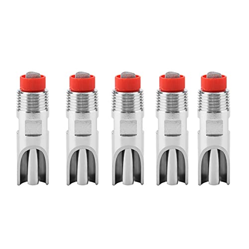 Automatic Pig Waterer Nipple Drinker, 5 Pack Stainless Steel Livestock Drinking Valve for Hog, Swine, Farm Animals