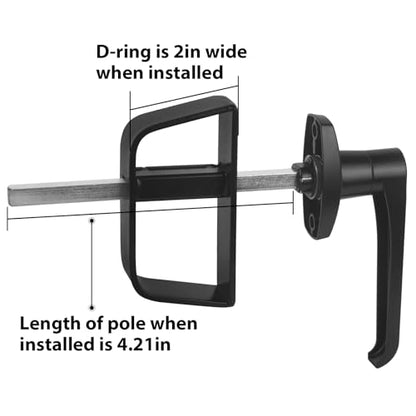 Shed Door L-Handle Lock Kit -Shed Door Latch with 4-1/2" Stem,Shed Door Lock Matching Set Includes 5 Keys for Sheds Doors, Playhouses, Chicken Coops,Camper, RV, Garage Door(Black). - size: 4.5 inch-L