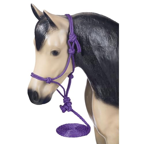 Tough1 Miniature Poly Rope Halter with Lead - color: Purple, size: Medium