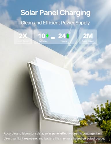 GNCC Solar Security Camera Wireless Outdoor, 2K Battery Powered Camera with Solar Panel, 5G&2.4GHz WiFi, Spotlight Color Night Vision, AI Motion Detection, Siren Alarm, Cloud/SD Storage (White-1 Pack)