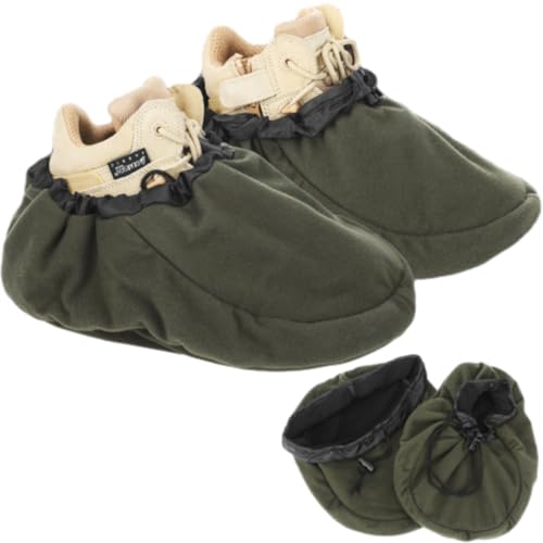 Insulated Boot Covers for Hunting Fishing Outdoor, Fleece Feet Warmer with Adjustable Drawstring and Interlayer for Heating Pads, for Men Women, Waterproof Hunting Boot Cover for Cold Weather
