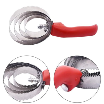 RUIAN Curry Comb Reversible Stainless Steel Curry Comb with Soft Touch Grip Multifunctional Stainless Steel Fine Tooth Pet Horse Grooming, Red