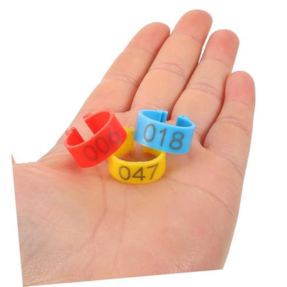 50pcs Poultry Leg Bands Durable Chicken Leg Rings for Easy Identification of Roosters Hens Lightweight Reusable Bright Colors for Marking Different Breeds