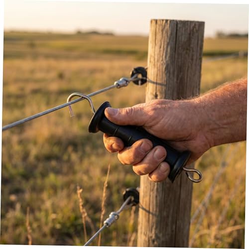 4pcs Electric Fence Gate Handle Insulated with Spring for Outdoor Agricultural Use Heavy Duty Gate Hardware Handles
