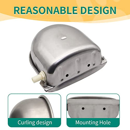 Automatic Cattle Waterer Stainless Steel Dog Water Bowl Outdoor & Indoor | Adjustable water level, Hanging With Garden Hose quick connect Mounting Screw, for sheep, ducks, pigs, horses, cows, chicken