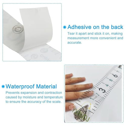 60" Fish Measuring Ruler Sticker for Boat 2 Pcs Strong Self Adhesive Transparent Waterproof Decal Tape Measure Clear Boat Accessories (60+36 inch) - size: 60+36 inch