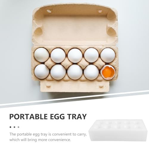 BESTOYARD Egg Holder Tray 10-Grid, Thickened Foam Shock-Absorbing Protective Container for Shipping & Refrigerator Storage, for Fresh Chicken Eggs