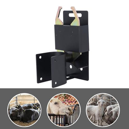 2 Way Gate Latch, Farm Gate Latch with Lockable Anti Sag Design, Heavy Duty Steel Construction for 1 5/8in to 2in Round Tube Gate, Secure Livestock Fence Latch for Cattle Horses Sh