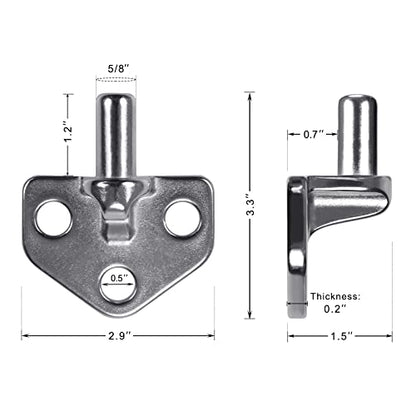 Insaga 304 Stainless Steel Gate Hinges Heavy Duty, Non-Welded Gate Hardware, 2pcs Wall Mount Gate Hinge, Chain Link Gate Hinge with 5/8'' Hinge Pin, Horizontal Design - color: Horizontal Hinge-2pcs