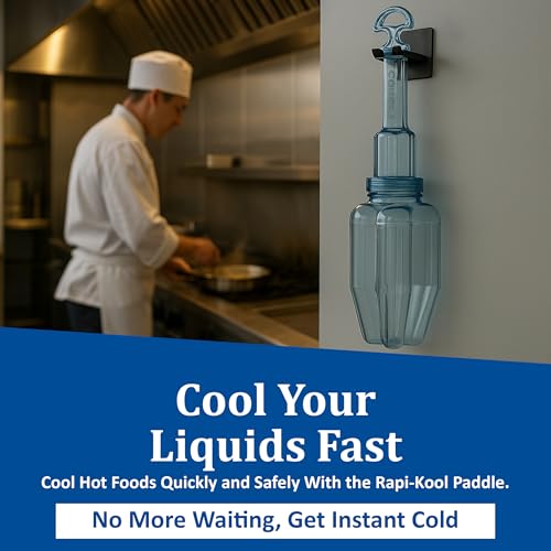 San Jamar Rapi-Kool Plus Cold Paddle with Hand Tag – RCU64V2 Ice Wand for Cooling Soups and Hot Liquids in Commercial Restaurants and Kitchens, Durable Polycarbonate, 64 Ounce Capacity