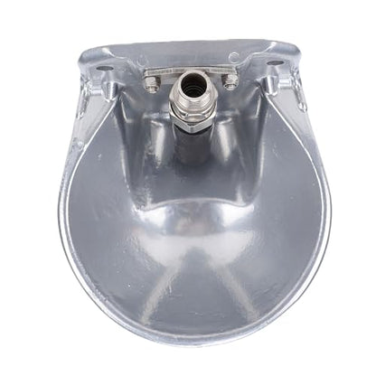 Pssopp Dog Water Bowl Dispenser, Stainless Steel Automatic Livestock Waterer with Float Valve for Cattle Sheep Goats and Pigs