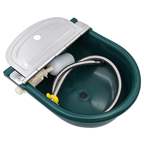 Automatic Waterer Cattle Water Bowls with Float Valve, Water Trough Cattle Drinking Waterer for Cattle Sheep Horse Pig Dog Farm Supplies,Green - color: Green