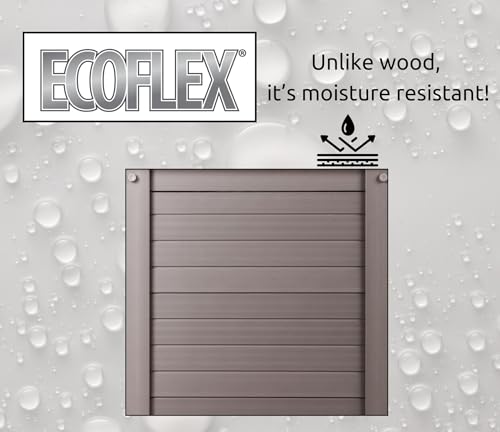 New Age Pet ECOFLEX Fontana Premier Chicken Barn, Weather Resistant Gray Coop with Easy Clean Pull Out Tray, Nesting Box, Hinged Roof, Easy No Tool Assembly for 2 to 4 Chickens