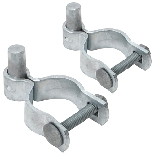 VIVIDA 2-3/8" Chain Link Gate Hinge, Galvanized Male Post Hinge, for 2-3/8" OD Post, Chain Link Fence Hardware, 2 PCS - size: 2-3/8" (2 PCS)