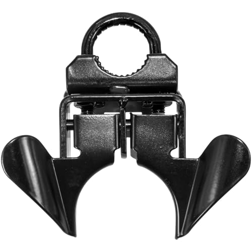 Jake Sales -Black Powder Coated Chain Link Fence Butterfly Gate Latch - 1-3/8" Gate Frame and 2-3/8" Gate Post - Fence Gate Latch with Hole for Padlock - size: 1-3/8" X 2-3/8"