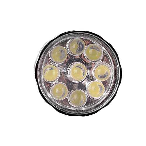 SUNGOOYUE Egg Candler Tester, Metal and Plastic LED Cool Light Egg Tester, Detachable Cone Spot Light, Battery Powered for Quail Duck Goose Chicken Eggs, Incubator Use (Black) - color: Black
