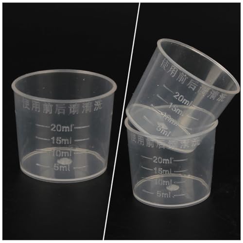 HEMOTON 30pcs Reptile Feeding Cups Set 20ml Graduated Measuring Bowls for Lizard Gecko Water and Food Feeder Pet Terrarium Supplies