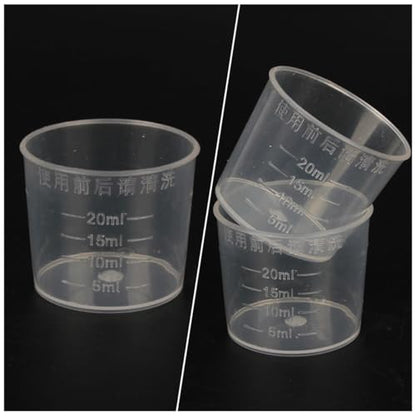 HEMOTON 30pcs Reptile Feeding Cups Set 20ml Graduated Measuring Bowls for Lizard Gecko Water and Food Feeder Pet Terrarium Supplies
