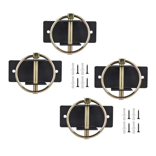2pcs Stable Horse Feed Bucket Hangers Wall Mounted Water Bucket Hook for Cattle Goat and Large Animals in Barns Heavy Type Steel Feed Holders - color: 4 piece set