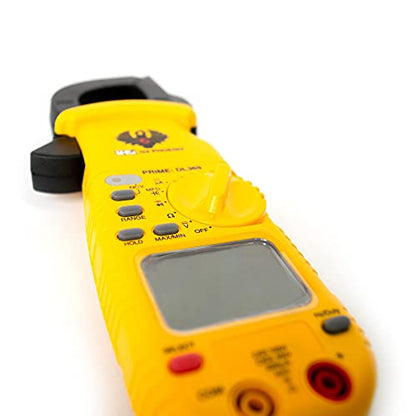 UEi DL369 Digital Clamp Meter HVAC Auto-Ranging 4000 Counts Volt Meter AC Amp Meter Measures AC Current AC/DC Voltage & Microamps Capacitance Resistance Diodes NCV Continuity Tester Live Wire Test