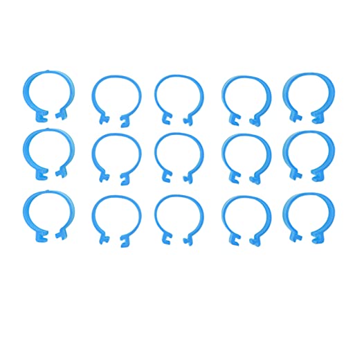 SUNGOOYUE Chicken Leg Identification Bands, PP Plastic Poultry Leg Rings 100 Pieces 18mm Open Design for Easy Tracking and Flock Sorting, for Large Chickens Ducks Geese Farmers (Blue #14)
