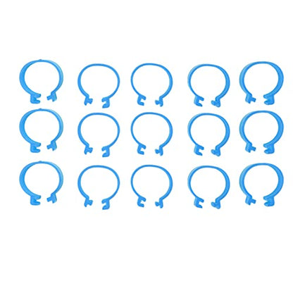 SUNGOOYUE Chicken Leg Identification Bands, PP Plastic Poultry Leg Rings 100 Pieces 18mm Open Design for Easy Tracking and Flock Sorting, for Large Chickens Ducks Geese Farmers (Blue #14)