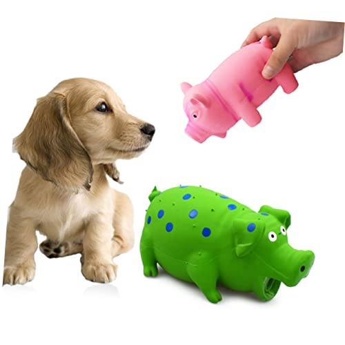 minkissy Adorable Pig Chew Toy for Dogs Creative Squeaky Sound Teeth Grinding Toy for Play and Reducing Boredom Made of Safe Material
