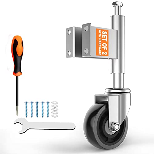 Spring Loaded Gate Casters 4” Heavy Duty Gate Caster Wheels with Hardware (Pack of 2) - style: 4 Inch 2 Pack