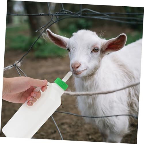 6pcs Nursing Bottle Nipples for Animals Bite Resistant Wear Resistant Feeding Nipples for Lambs Goats Calves with Milk Flow and Air Intake Valve