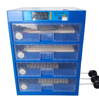 256 Eggs Incubator with Auto Turning Watering Temperature Humidity Display Drawer Style Tray for Chicken Duck Quail Eggs 80W 110V