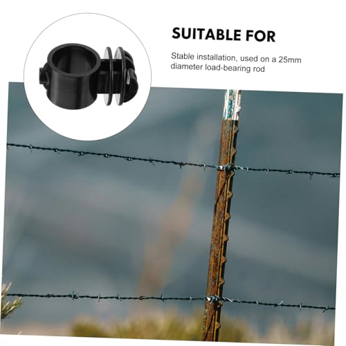 Happyyami 10pcs Electric Fence Insulators Insulators for Electric Fences Consistent Wire Spacing Easy Installation for Livestock and Garden Use
