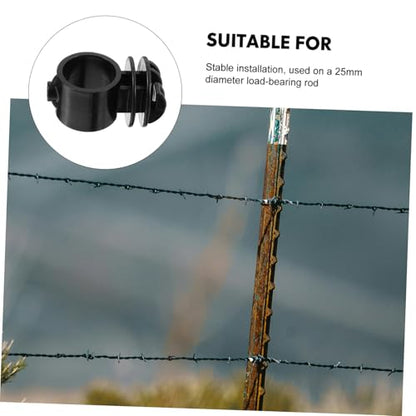 Happyyami 10pcs Electric Fence Insulators Insulators for Electric Fences Consistent Wire Spacing Easy Installation for Livestock and Garden Use