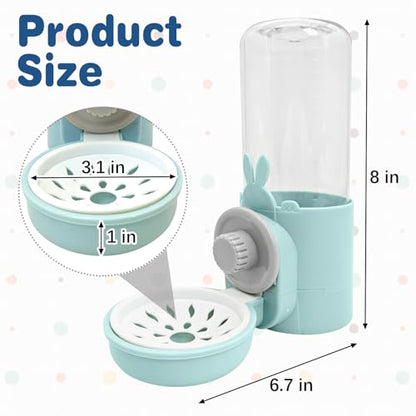 kathson Rabbit Water Dispenser for Cage 17 Oz Hanging Guinea Pig Water Bottle No Drip Gravity Automatic Bunny Water Bottle No Leak Small Animal Water Bottle for Chinchilla Ferret Hamster(Light Blue) - color: Light Blue