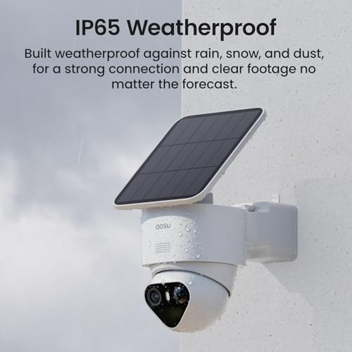 aosu T2 Ultra 4K Security Cameras Wireless Outdoor, TrueColor Night Vision, AI Triple Detection, 360° Auto Tracking, Solar Powered WiFi Camera for Home Security, 1Pack - style: SolarCam