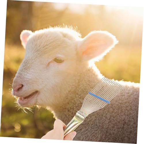 Toyvian Wire Grooming Brush Cattle Sheep Goats Efficient Shedding Tool for Animal Hair Cleaning Rake for Wet Dry Use
